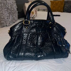 EUC authentic black Brahmin satchel handbag.  Purchased from Dillards.